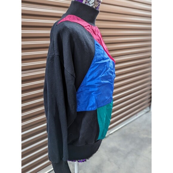 Prides Landing Sport Women's Large Retro 80s 90s Windbreaker Color block Sweater - Picture 7 of 8